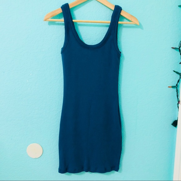 Fashion Nova- Denim Navy Blue Dress - Picture 3 of 3